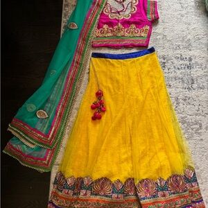 Vibrant Yellow Embroidered lehenga